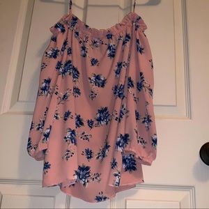 Floral Print off the Shoulder Top